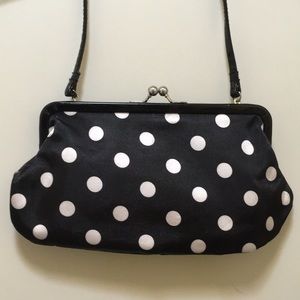 Black Polka-Dot Clutch